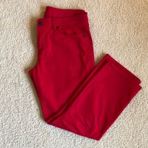 EUC Talbots signature crop flare red jeans